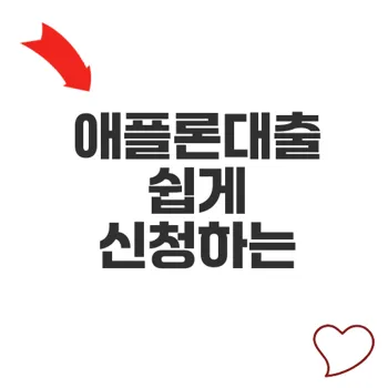 애플론대출 신청법과 자격 조건 상세 가이드
